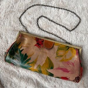 Patricia Nash Multicolor Floral Leather Clutch